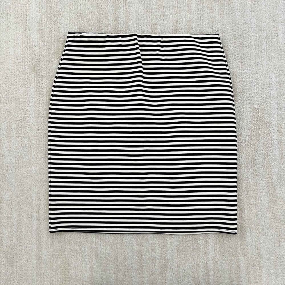 LOFT Pull On Stripe Mini Skirt XS